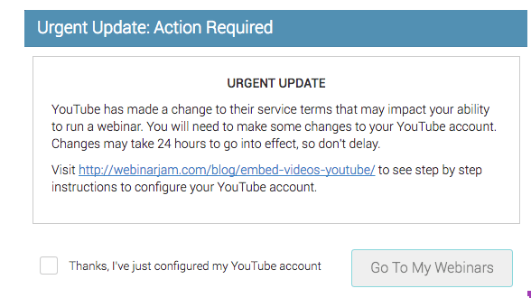 Service Alert: Important Information About Your WebinarJam Account